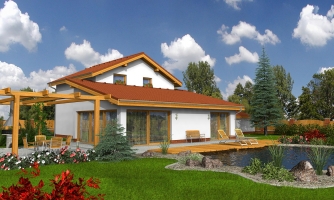 Beautifully bright 5-room house with partial attic space.